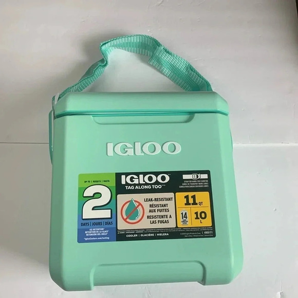 Igloo Tag Along 11 Qt Insulated Crossbody Strap SeaFoam Green NWT - Picture 2 of 9